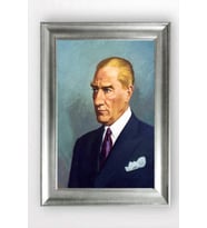 Gümüş Çerçeveli Atatürk Tablo a276
