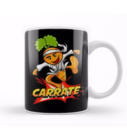 Cute & Funny Carrate Karate Training Carrot Pun Kupa Bardak Porselen