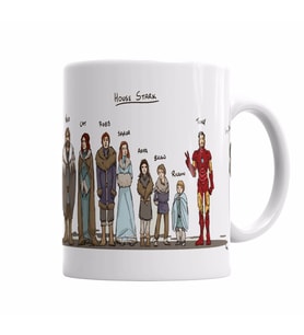 Game of thrones House stark and tony stark    Kupa Bardak Porselen