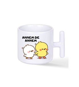 Annem de annem Kızımda kızım 2'li Hediye T kulplu Bardak