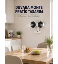 Dijital Göstergeli Çift Fan Başlıklı Masa Vantilatörü