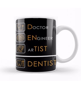 Doctor Engineer Artist Dentist 016 Kupa Bardak Porselen
