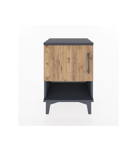 Arges Komodin 2 Raflı Tek Kapaklı 44x30x64 Antrasit-Çam