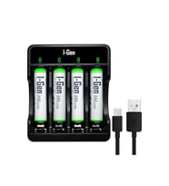 I-Gen G465 4x Usb Pil Şarj Cihazı + 4 Adet 650Mah Aaa İnce Kalem Pilli Set 4 Adet 650Mah Aaa + Şarj Aleti