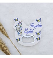 Hayaller Dükkanı 30 Adet Renkli Kelebek Açacak Magnet 6x6 Cm Uv Kız Bebek Magnetleri Bebek Şekeri