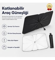 Katlanabilir Araç Ön Cam Güneşliği Şemsiye Tipi Isı ve Güneş Koruyucu Oto Güneşlik
