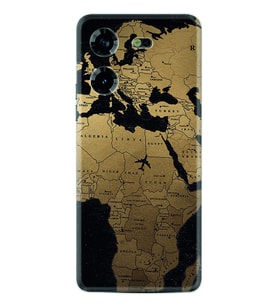 Tecno Pova 5 Kılıf Silikon Desen Özel Seri Map Planet 1656