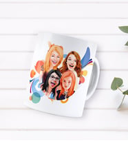 BK Gift Kişiye Özel Bekarlığa Veda Karikatürlü Beyaz Kupa Bardak-3
