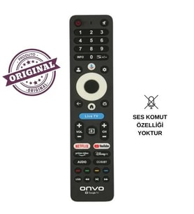 ONVO GOOGLE TV SES KOMUTSUZ LED TV KUMANDA