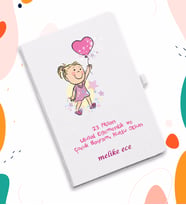 23 NİSAN TEMALI DERİ AJANDA DEFTER (Pembe)