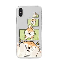 Iphone X ve XS Uyumlu Sevimli Köpek Tasarımlı Şeffaf Telefon Kılıfı