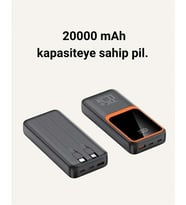 Taşınabilir Şarj Cihazı 20000 mAh 22.5W Hızlı Şarj + Dijital Ekran + Kablo Dahil