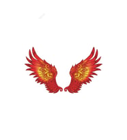 Alevli Kanat Sticker 15CM