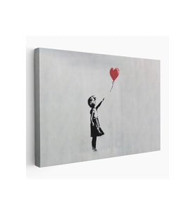 Banksy Kırmızı Balonu Uçup Giden Kız Kanvas Tablosu-5059