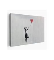 Banksy Kırmızı Balonu Uçup Giden Kız Kanvas Tablosu-5059