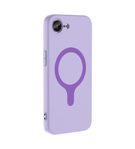 iPhone 17E Kılıf M-Safe Şarj Özellikli Aris Silikon Kılıf Lila