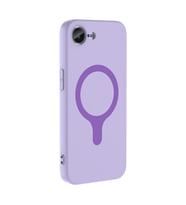 iPhone 17E Kılıf M-Safe Şarj Özellikli Aris Silikon Kılıf Lila