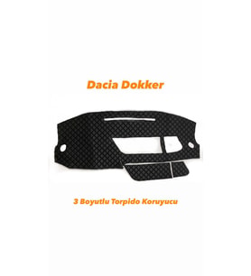 DACİA DOKKER 2012 SONRASI 3 BOYUTLU VİP DERİ TORPİDO KORUYUCU
