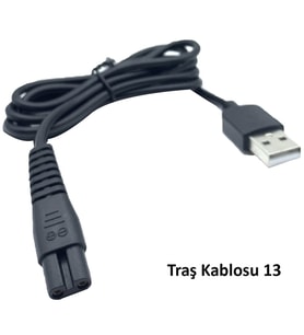 Powermaster Tıraş Makinaları İçin Usb Şarj Kablosu 1 Metre  Uç Ölçüsü 5.4x11 mm No:13 