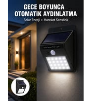 Northcity 20 LED Solar Aydınlatma - Su Geçirmez PIR Hareket Sensörlü Dış Mekan Güvenlik Işığı