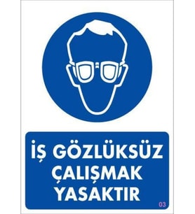 İş Koruyucu Takınız Uyarı Levhası 25x35 KOD:3