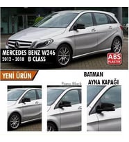 Mercedes Benz W246 2012-2018 Batman Yarasa Ayna Kapağı Piano Black ABS Plastik