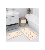 Rovigo Home Dijital Baskılı 2'li Banyo paspas Takımı RVG5189 (Bej)