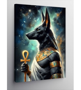 Kanvas Tablo Anubis Ve Ankh