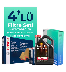 BOSCH Peugeot 3008 1.6 BlueHDi Dizel Filtre Bakım Seti Motul Motor Yağlı (2014-2016) 4 Lü