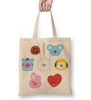 Bts BT21 Karakterleri 02 Bez Çanta Uzun Saplı