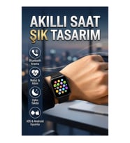 Bluetooth Görüşmeli Akıllı Saat Dokunmatik Ekran Nabız Uyku ve Bildirim Takipli