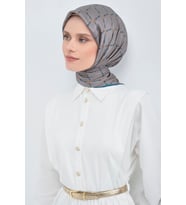 Armine Saf İpek Sura Eşarp-2026 İlkbahar-Yaz- 953800D (Gri)