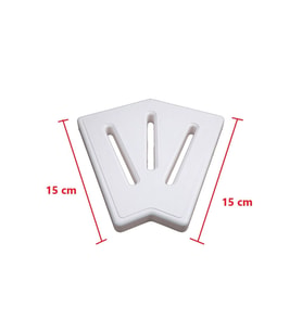 Taşma Izgarası Köşe Parçası 45° Plastik 15 CM