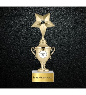 Yıldız Figürlü Kişiselleştirilebilir Kupa (Gold)