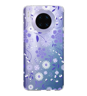 Huawei Mate 30 Uyumlu Kapak Flowers Tasarımlı Şeffaf Silikon Kılıf