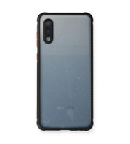 Samsung Galaxy A02 Kılıf Miami Şeffaf Silikon - Siyah