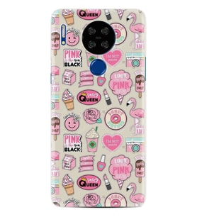 Reeder P13 Blue Max Lite Kılıf Resimli Desenli Baskılı Silikon Kılıf Donut Flamingo 1415