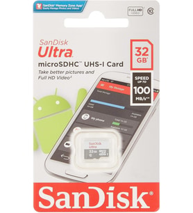 Sandisk Ultra Microsdhc 32Gb, C10, Uhs-1, 100Mb/S R, 3X5, 7Y