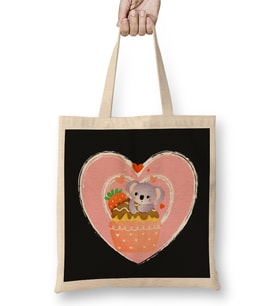 Cute Koala Cupcake Bez Çanta Uzun Saplı