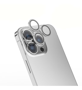 Apple iPhone 15 Pro Max Uyumlu Zore Mikro Kamera Lens Koruyucu (Gümüş)