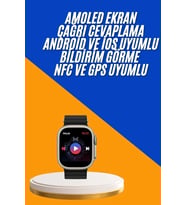 Mey İthalat® Akıllı Saat Çok Fonksiyonlu Unısex Sosyal Medya Girişli Bluetooth Bağlantılı