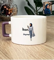 Kişiye Özel Karikatürlü İkon Lüks Fincan Doğum Günü Hediyesi