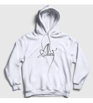 Presmono Unisex Beyaz Logo Metal Alcest Kapüşonlu Sweatshirt 522463tt (Beyaz)