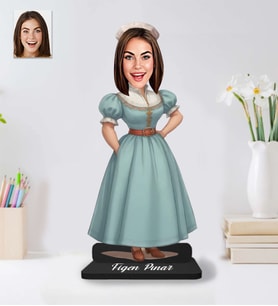 Kişiye Özel Hint Konsept Kadın Model Ahşap Biblo-46