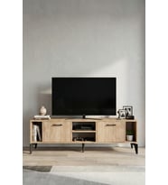 TV Sehpası 160 cm Modern Çok Amaçlı Dolaplı Raflı Televizyon Ünitesi Linya 5047 Sepet