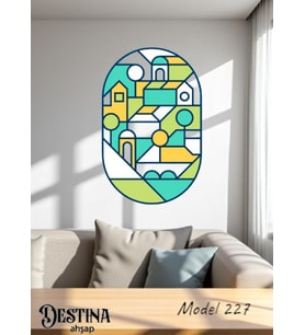 Destina Ahşap Mandala Boyama Seti - Ahşap Boyama- Model 227