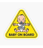 Baby On Board Arabada bebek var Araç Sticker Etiket 19CM md15