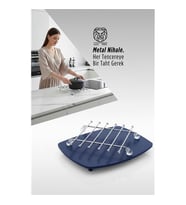 Juliette Serisi Krom Kare Metal Nihale - 19 cm Isıya Dayanıklı Lüks Tencere Altlığı