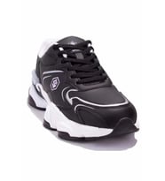 Lumberjack MADAX PU Memory Foam Taban Rahat Kadın Sneaker Günlük Ayakkabı (Siyah)