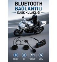 Kask Kulaklığı Motosiklet Intercom Interkom Dinleme Konuşma Özellikli Su Geçirmez